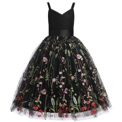 Robe De Princesse En Tulle Fille Col V Sans Manches