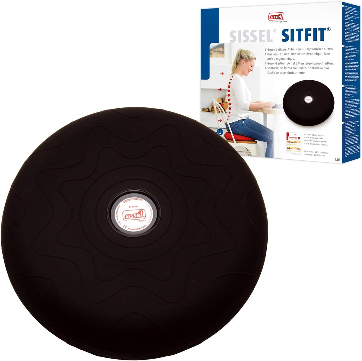 Coussin d'équilibre gonflable Sissel pour soulager le dos Sissel